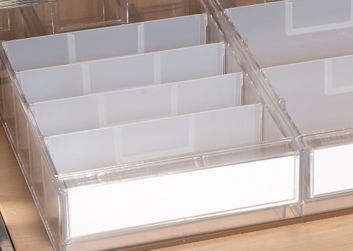 Additional Wide Trays, Labels and Dividers